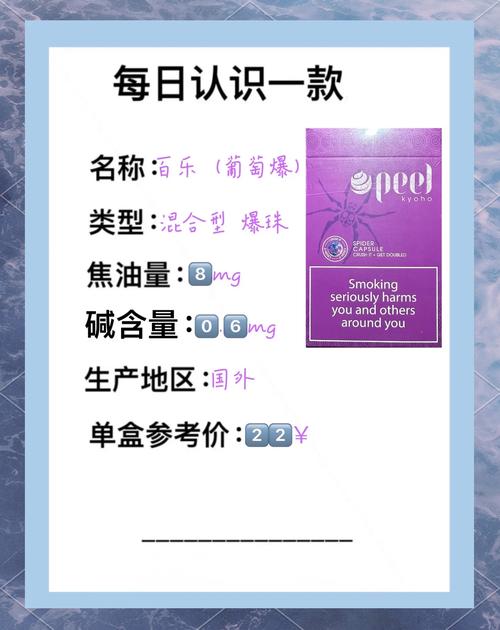 葡萄味香烟爆珠，独特口感体验，好抽与否一探究竟